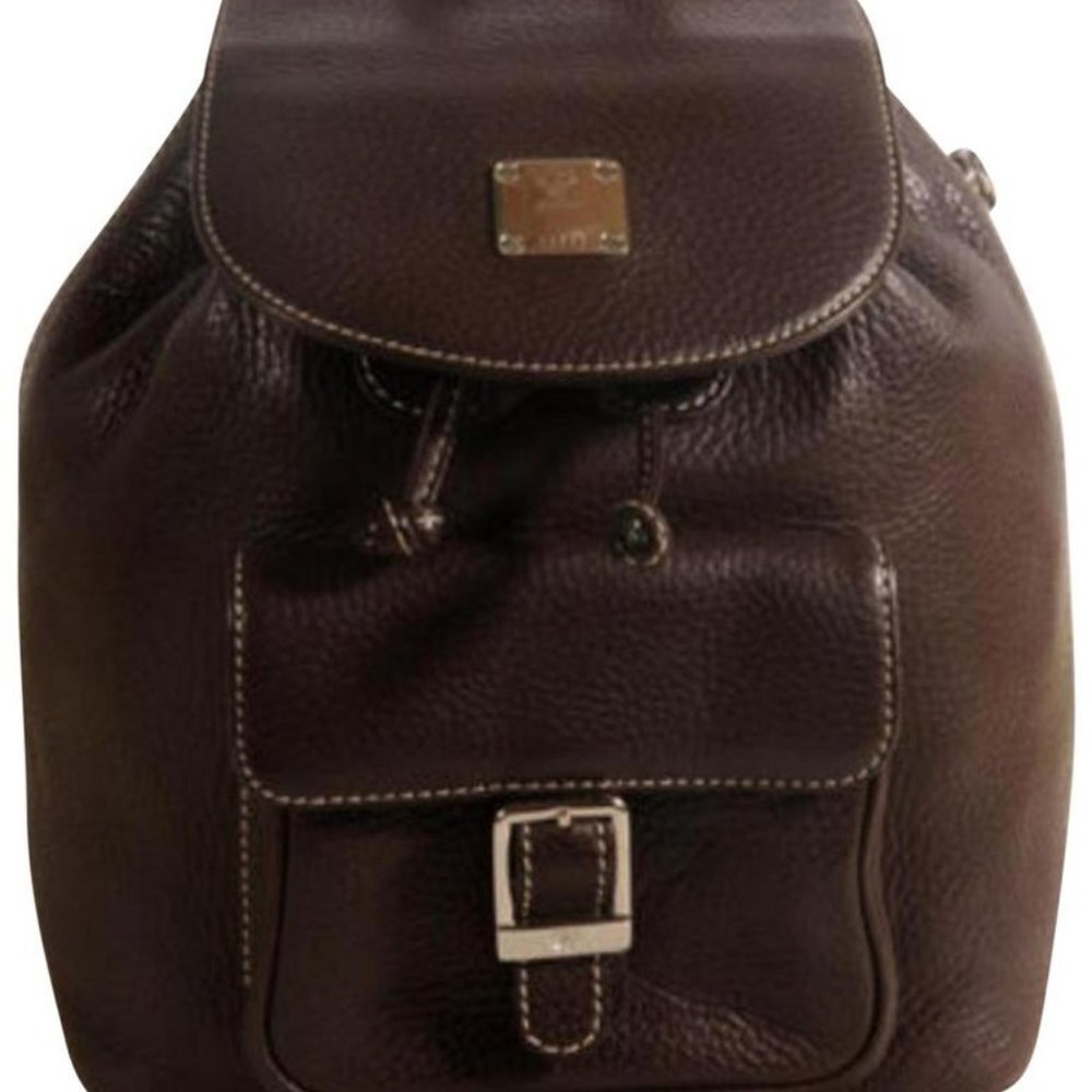 MCM Rare Chocolate Brown Leather Backpack 869707
